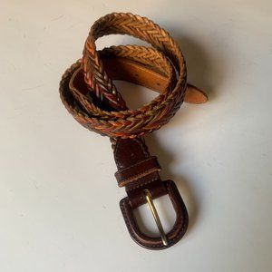 THE LIMITED Vintage Braided Leather Belt L